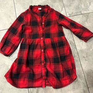 GAP Red and Black Checkered Men's Shirt